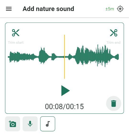 PlutoF GO Nature Sound waveform editor