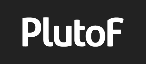 PlutoF logo white